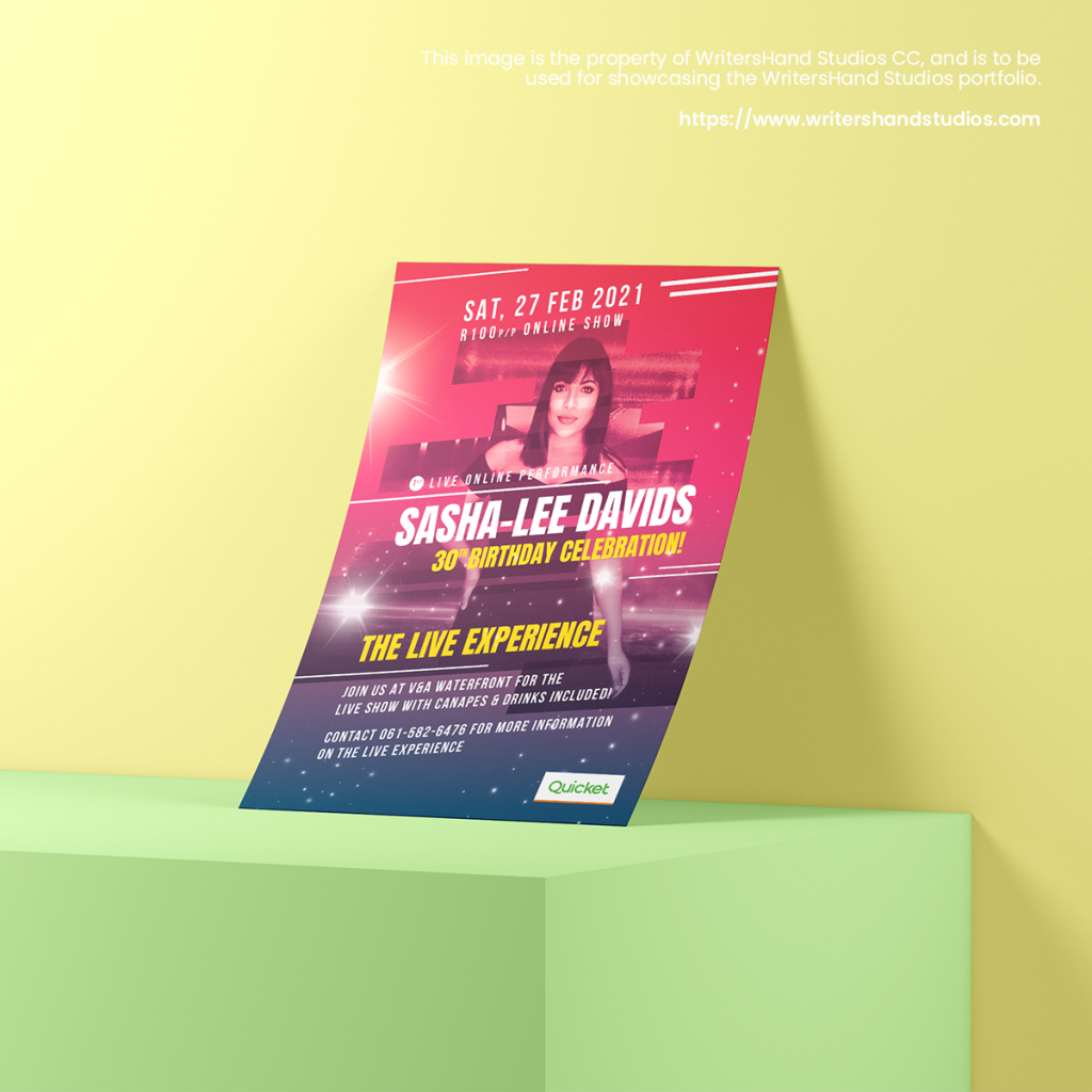 Sasha-Lee Davids Concert Poster